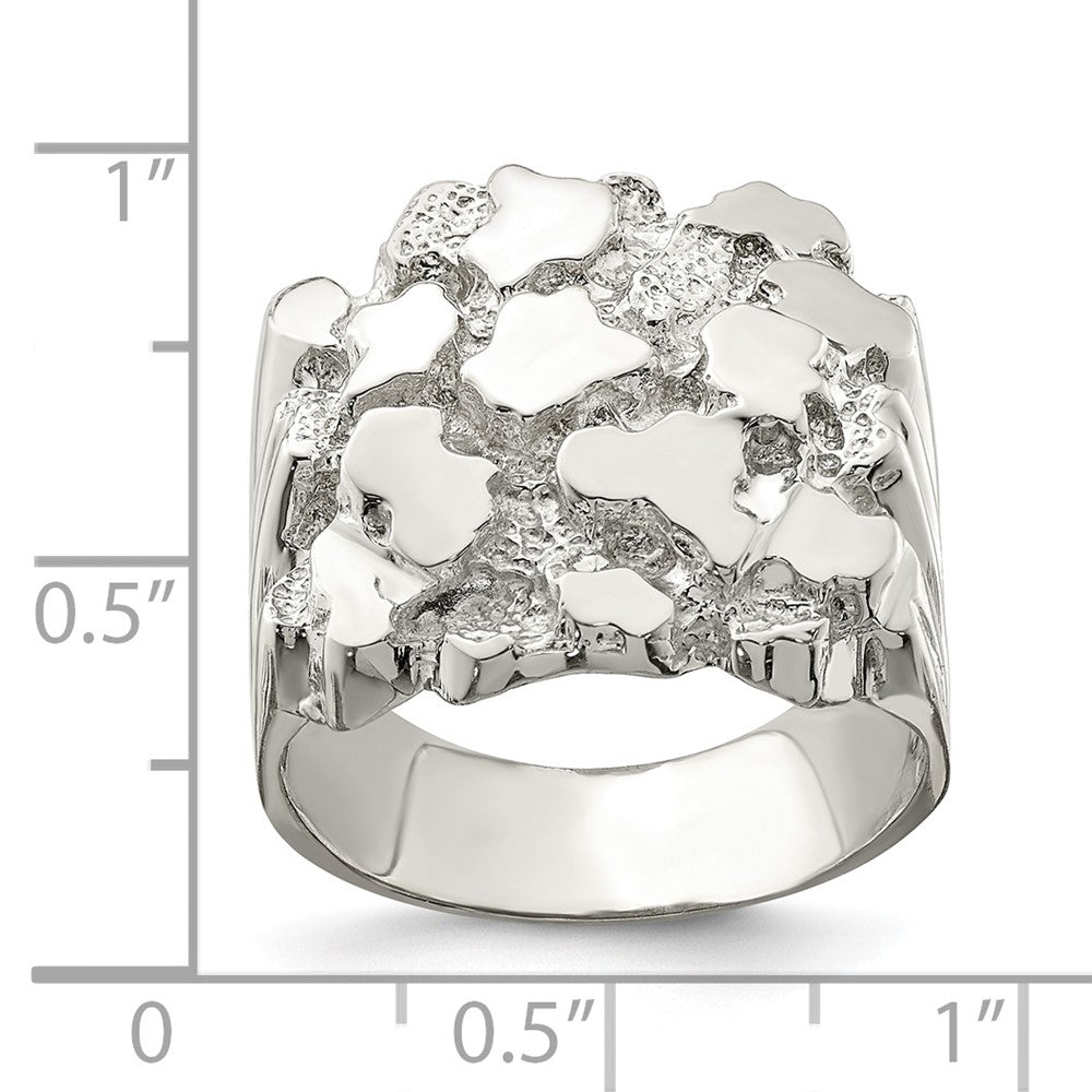 Sterling Silver Men's Nugget Ring (9.27 grams)