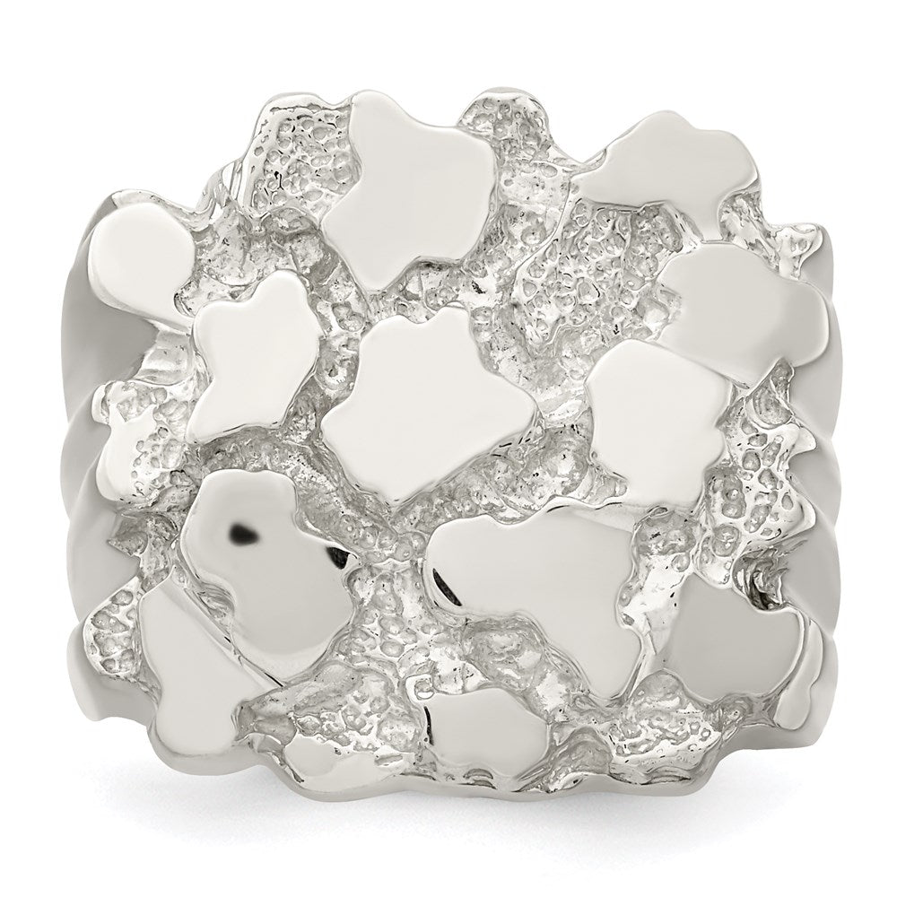Sterling Silver Men's Nugget Ring (9.98 grams)