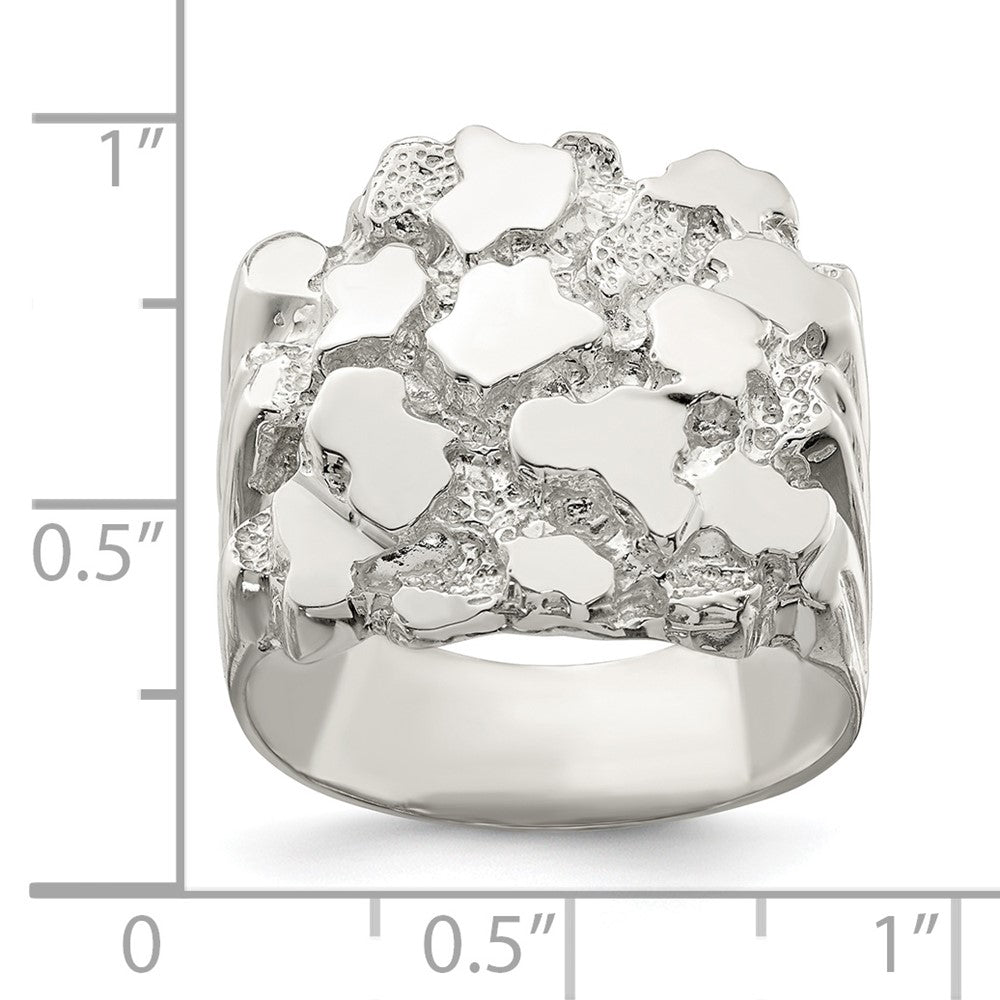 Sterling Silver Men's Nugget Ring (9.98 grams)