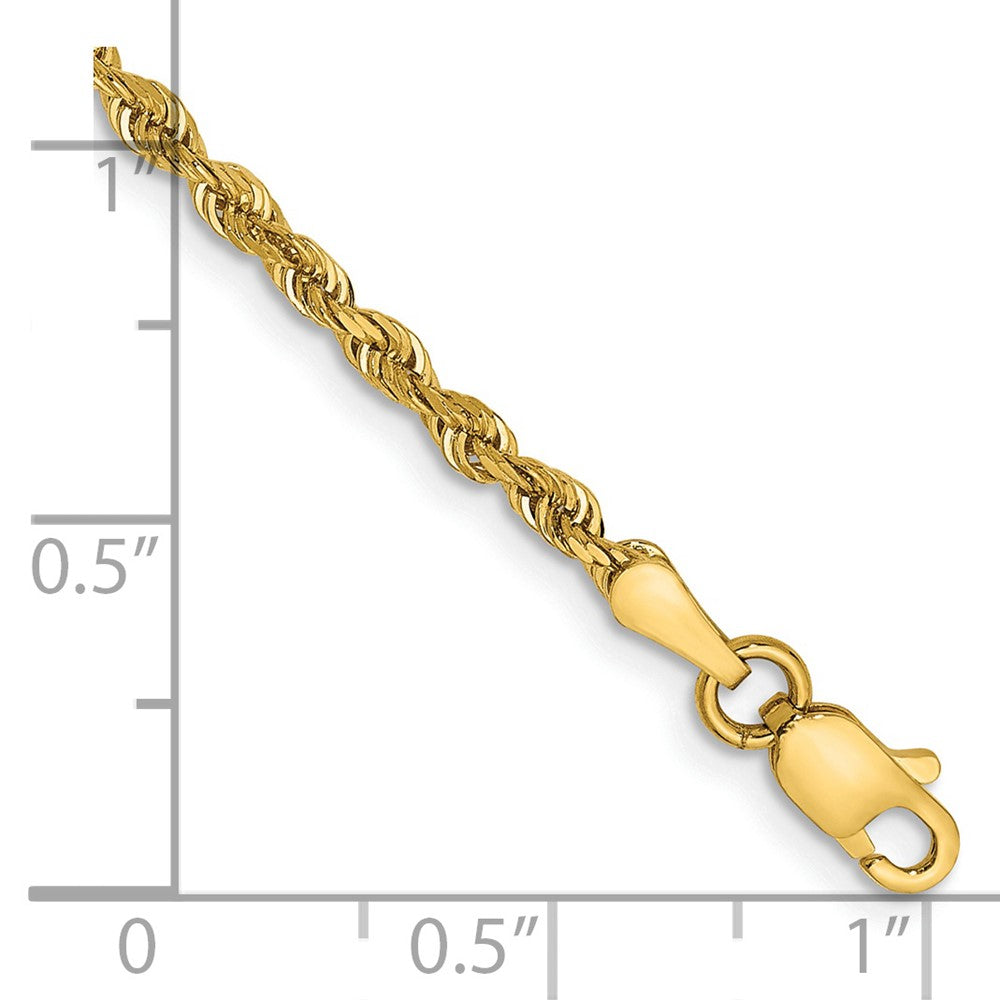 14k 2.25mm D/C Quadruple Rope Chain Bracelet (2.75 grams)