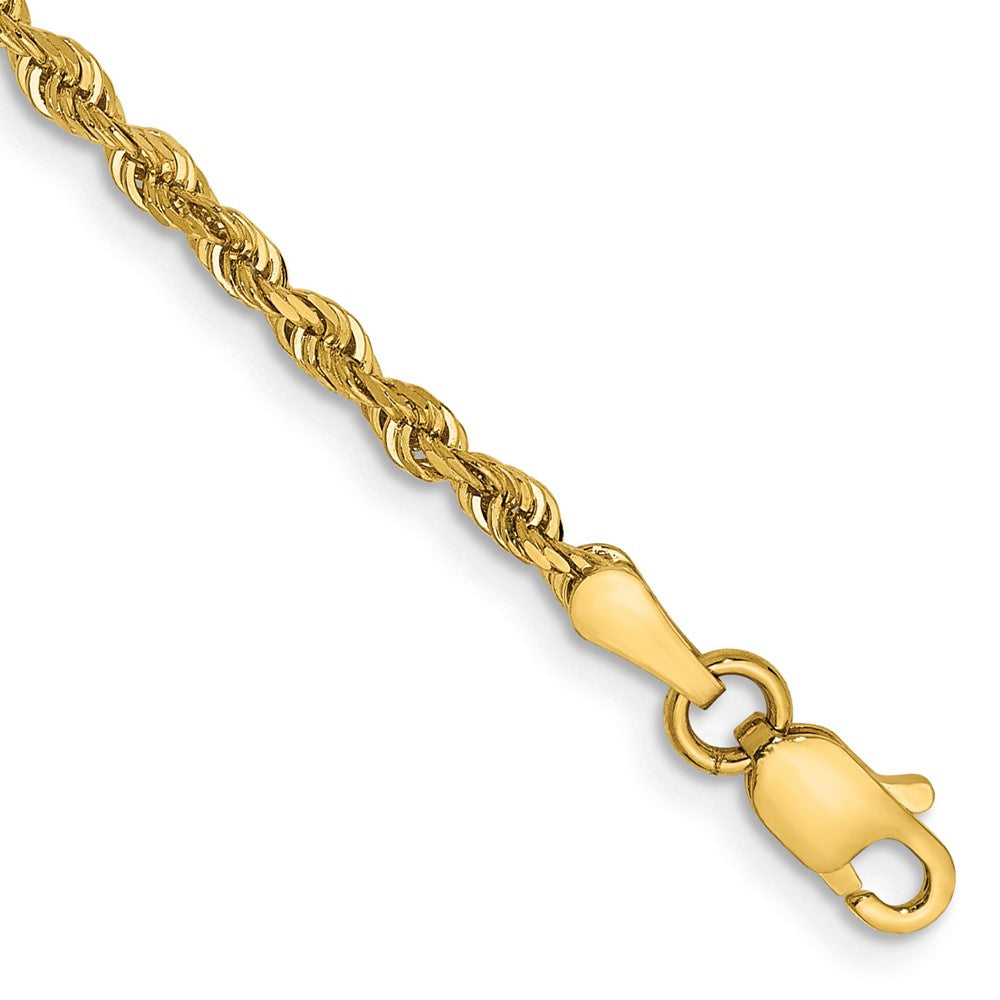 14k 2.25mm D/C Quadruple Rope Chain Bracelet (2.75 grams)