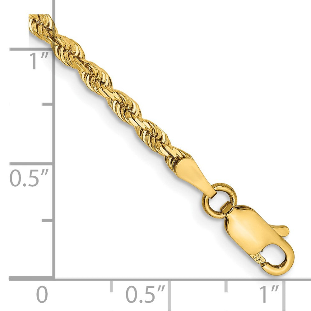 14k 2.75mm D/C Quadruple Rope Chain Bracelet (3.75 grams)