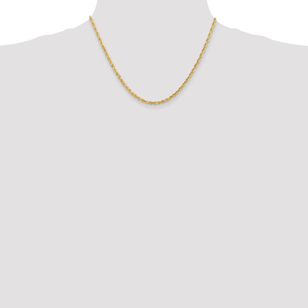 14k 3.0mm D/C Quadruple Rope Chain (9.84 grams)