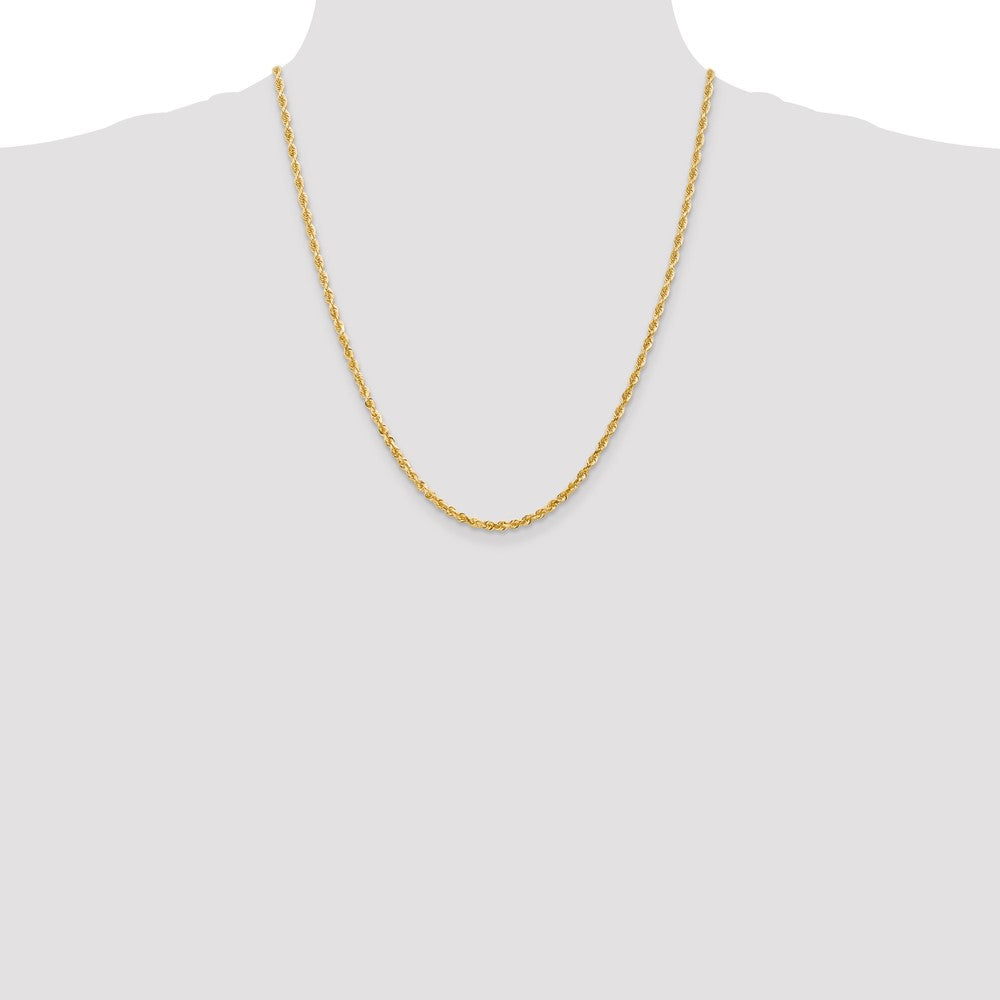 14k 3.0mm D/C Quadruple Rope Chain (9.84 grams)