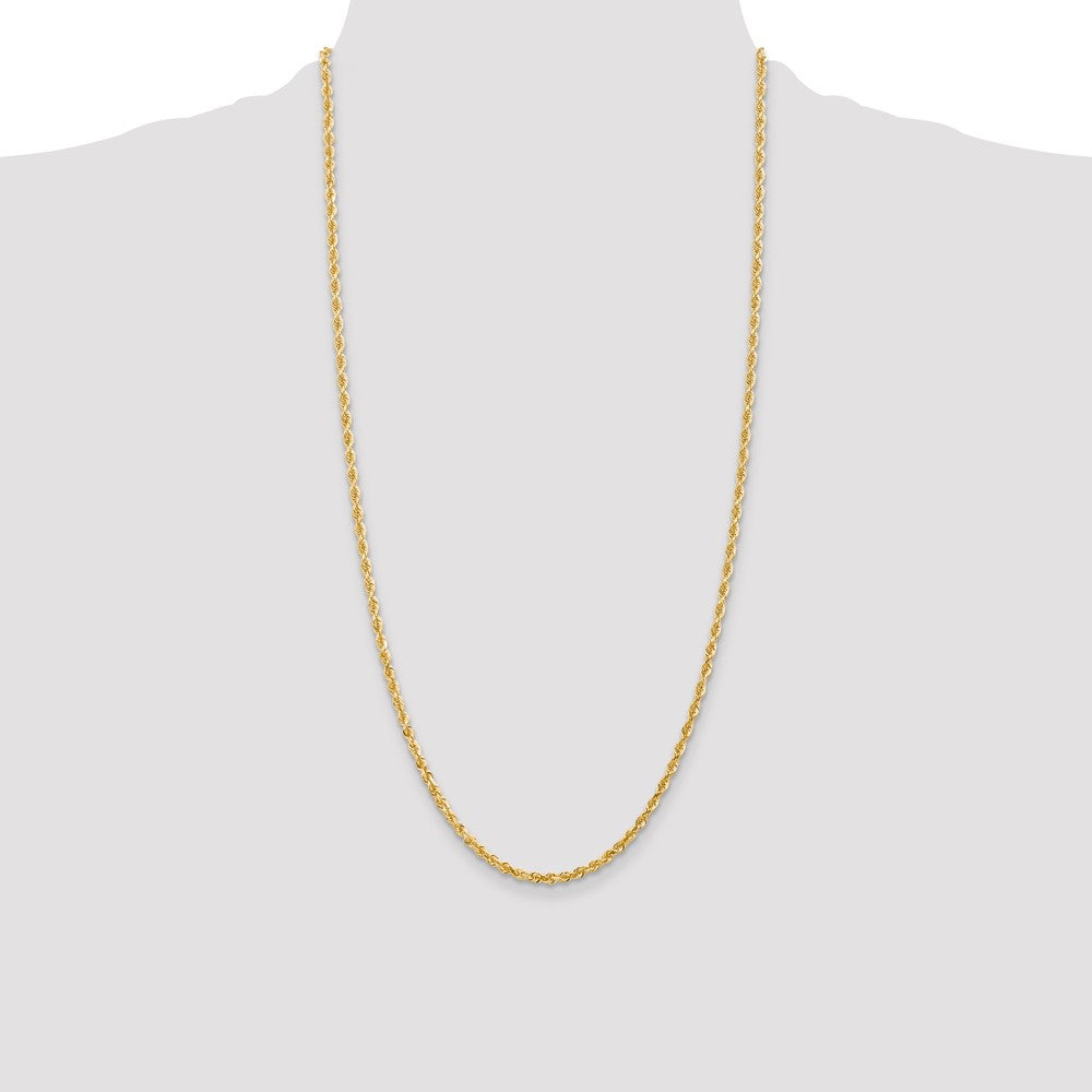 14k 3.0mm D/C Quadruple Rope Chain (9.84 grams)