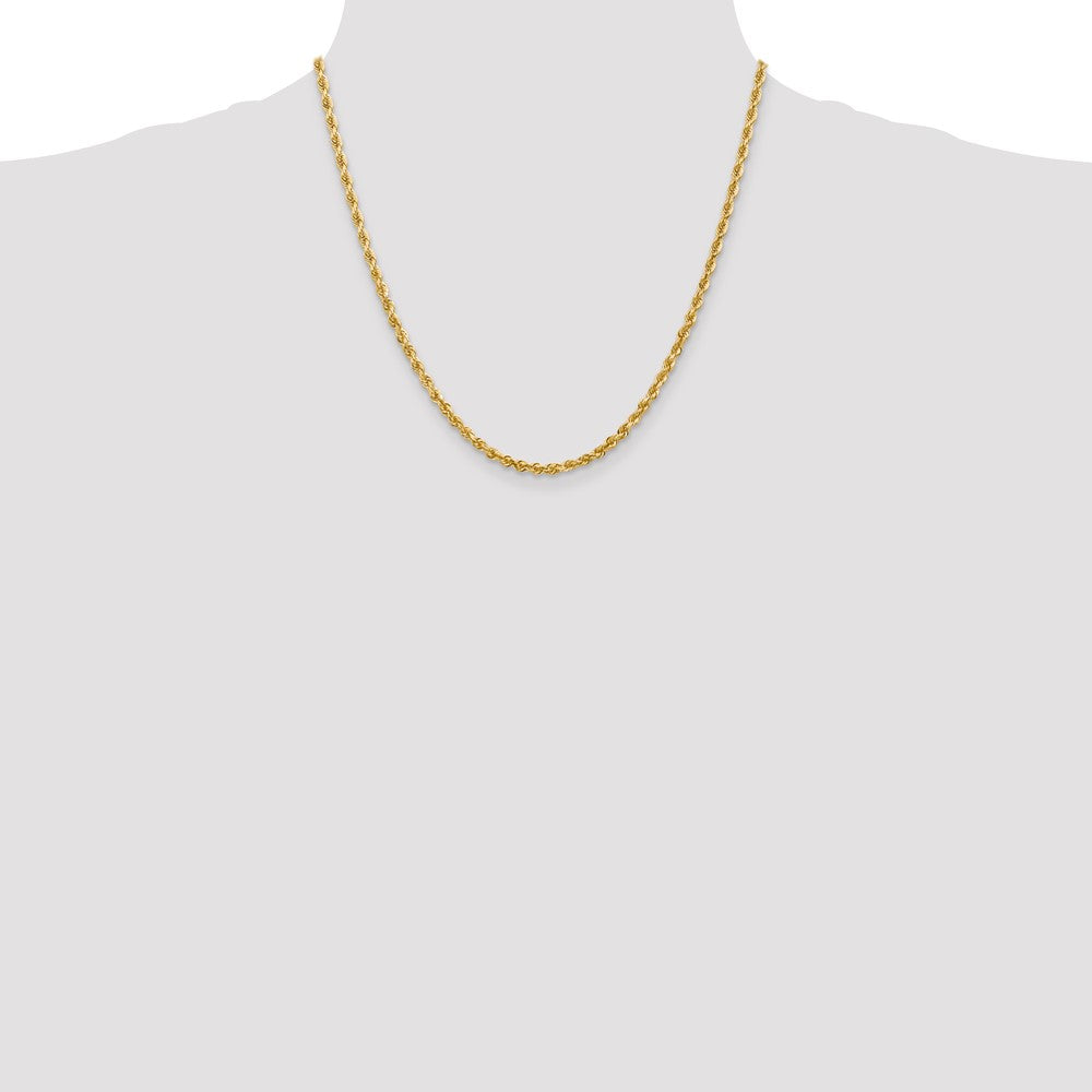 14k 3.35mm D/C Quadruple Rope Chain (14.83 grams)