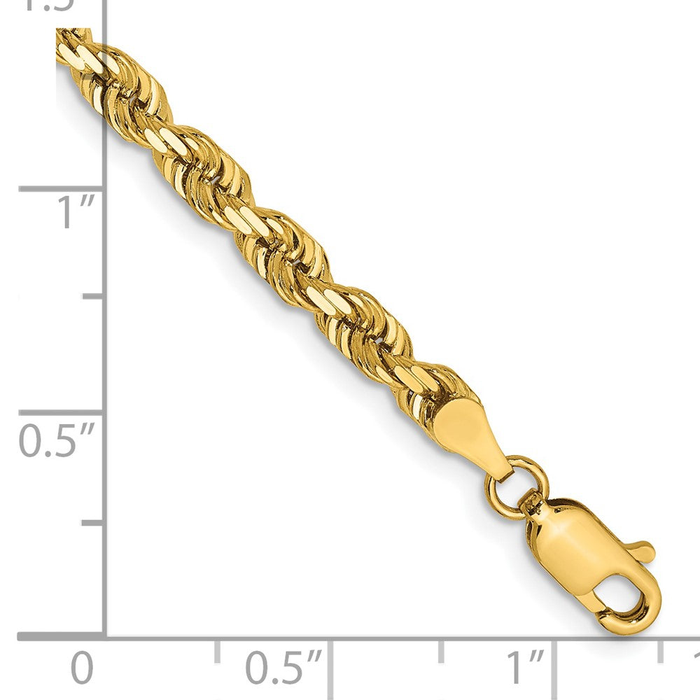 14k 4mm D/C Quadruple Rope Chain Bracelet (7.29 grams)