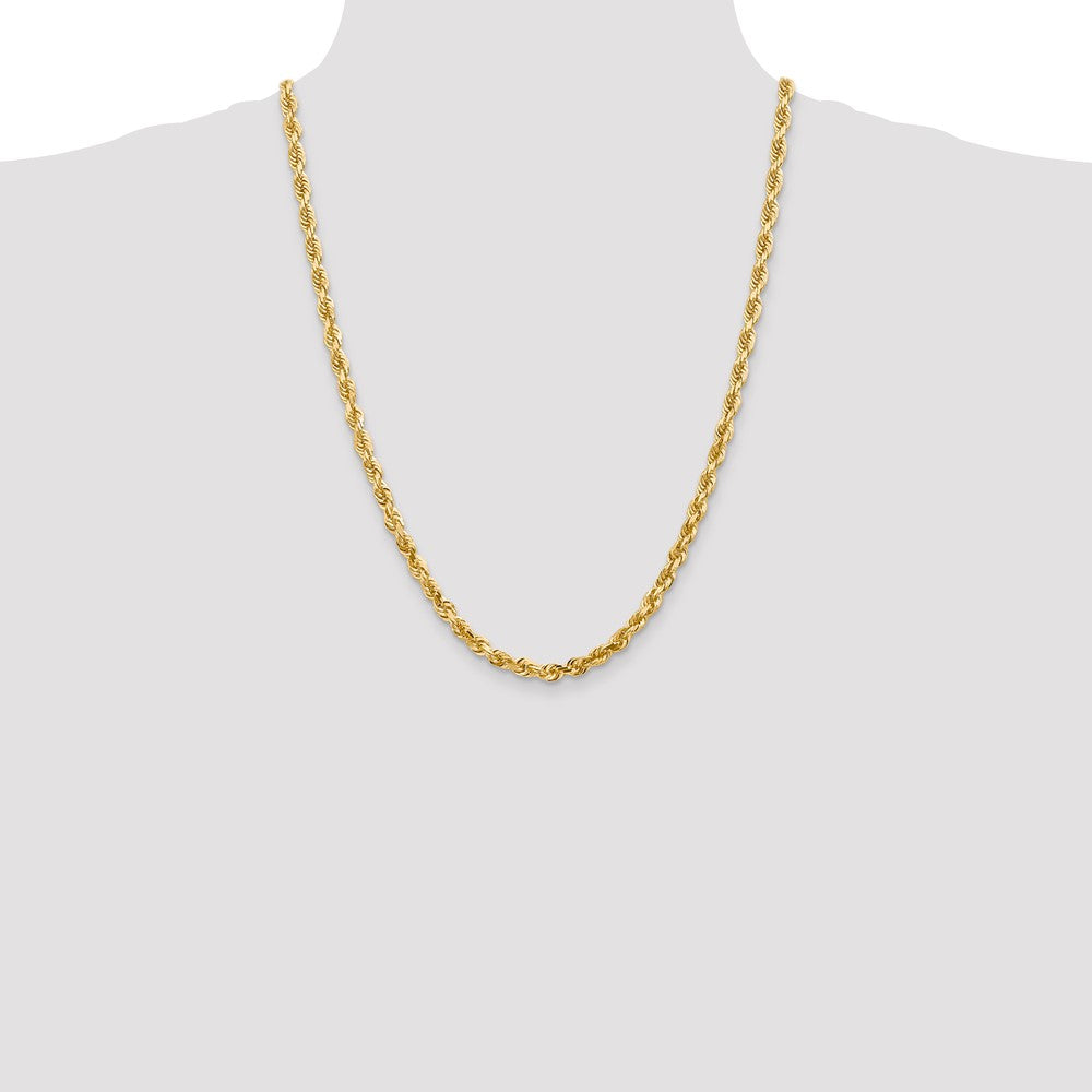 14k 5.0mm D/C Quadruple Rope Chain (34.36 grams)
