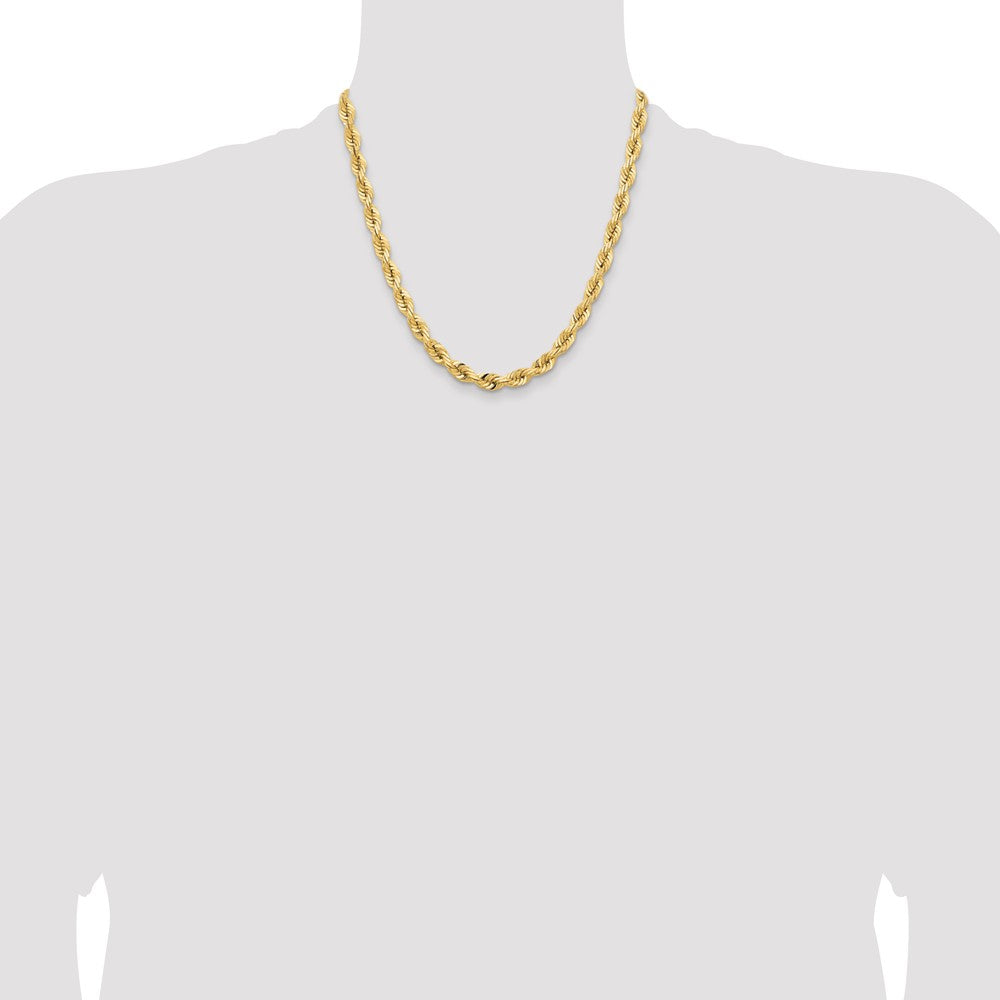14k 7.0mm D/C Quadruple Rope Chain (71.52 grams)