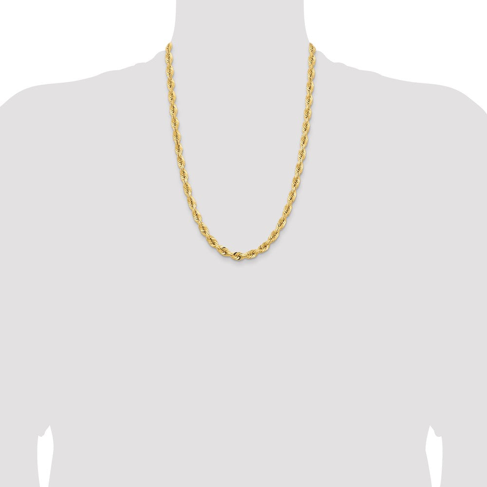 14k 7.0mm D/C Quadruple Rope Chain (71.52 grams)