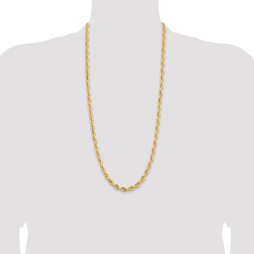 14k 7.0mm D/C Quadruple Rope Chain (71.52 grams)