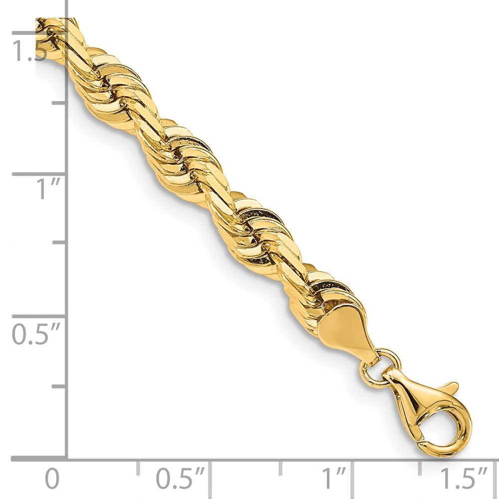 14k 7.0mm D/C Quadruple Rope Chain Bracelet (27.56 grams)