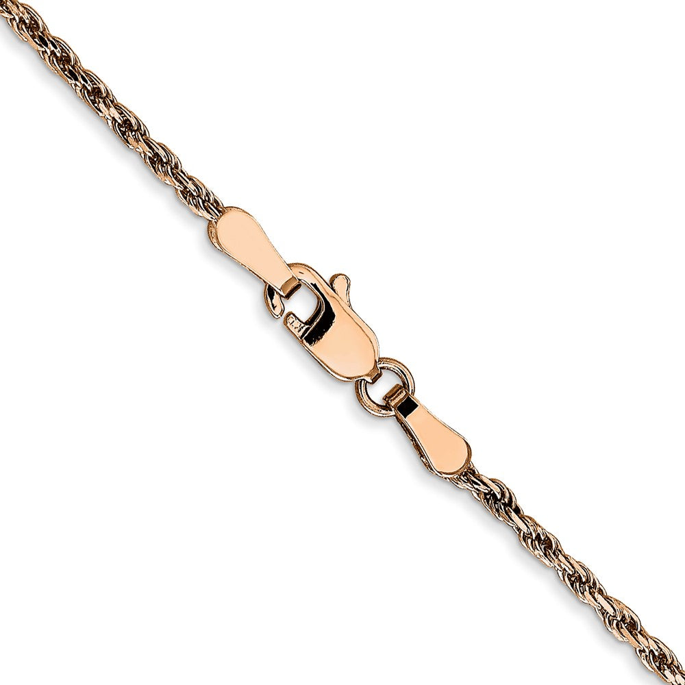 14k Rose Gold 1.8mm D/C Machine-made Rope Chain (4.33 grams)