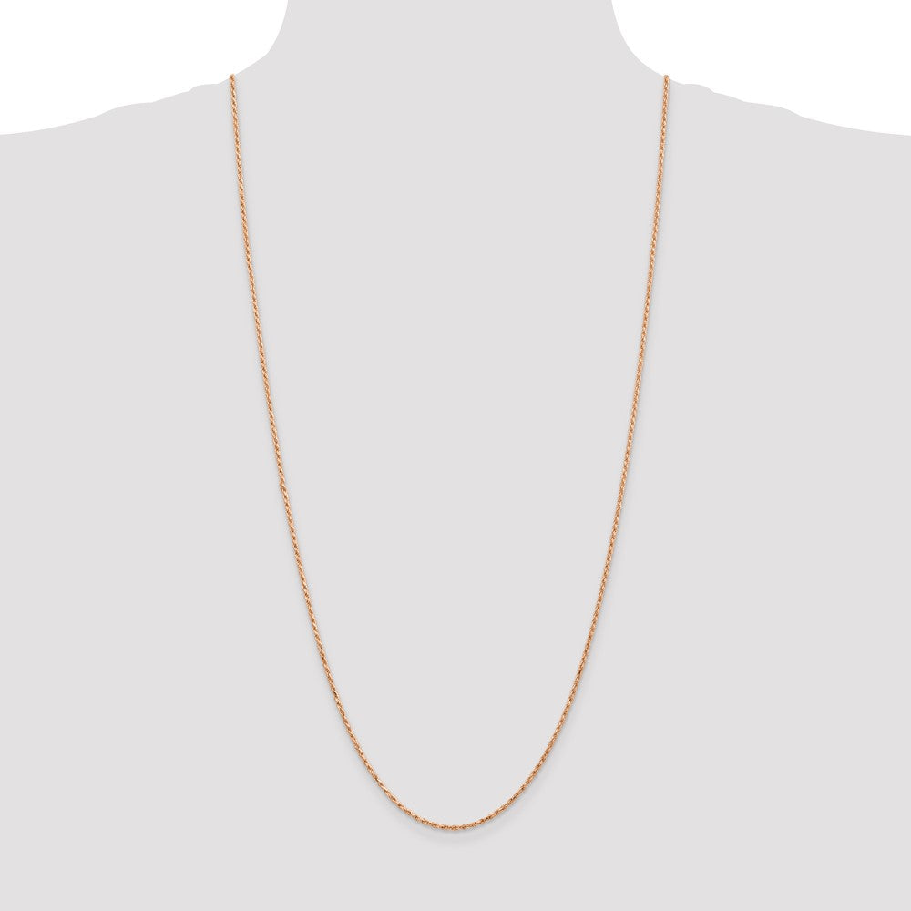 14k Rose Gold 1.8mm D/C Machine-made Rope Chain (4.33 grams)