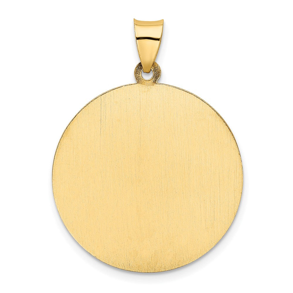 14k Yellow Gold 26.5 mm Saint Christopher Medal Hollow Pendant (2.35 grams)