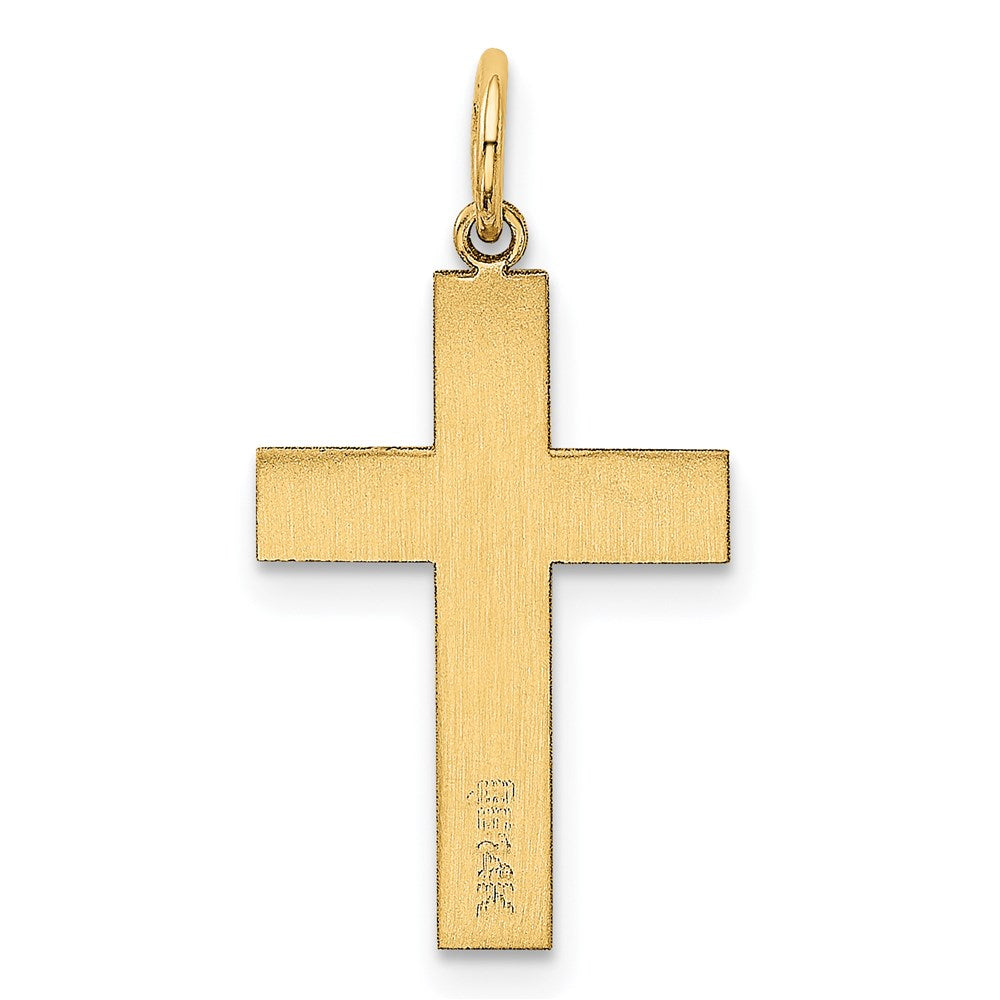 14k Yellow Gold 14 mm Polished Cross Pendant (0.49 grams)