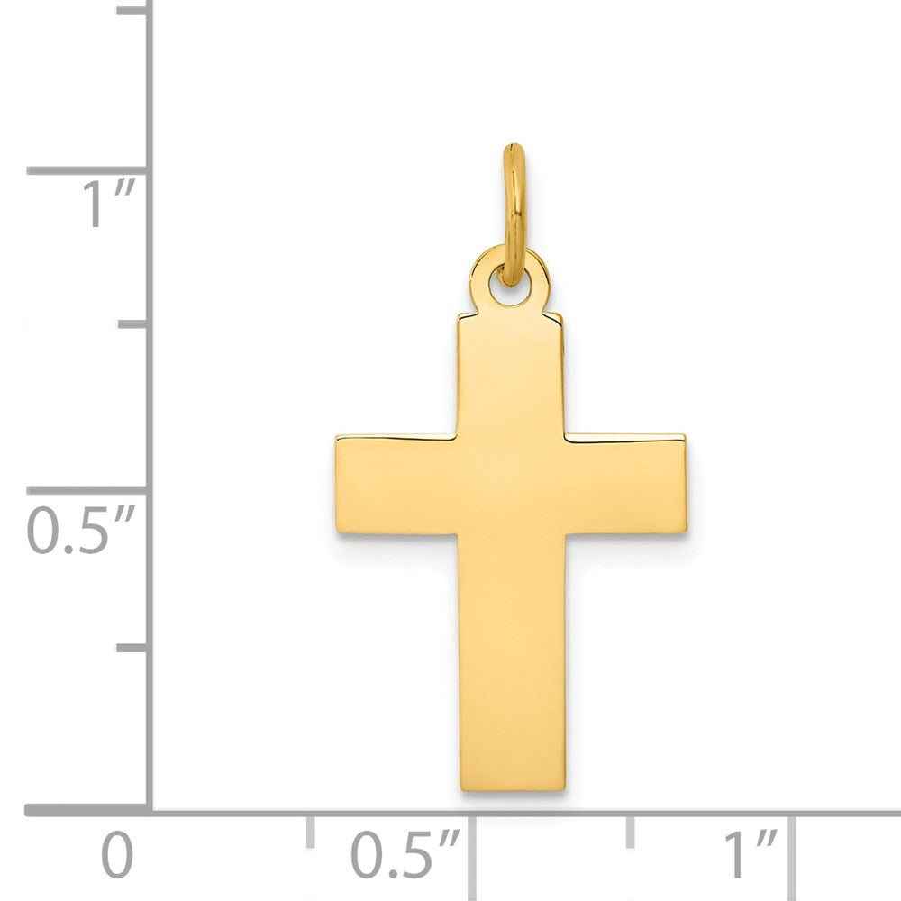 14k Yellow Gold 15 mm Polished Cross Pendant (0.65 grams)