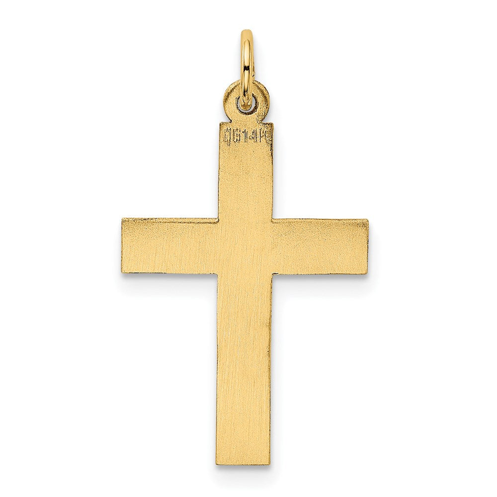 14k Yellow Gold 16 mm Polished Cross Pendant (0.71 grams)