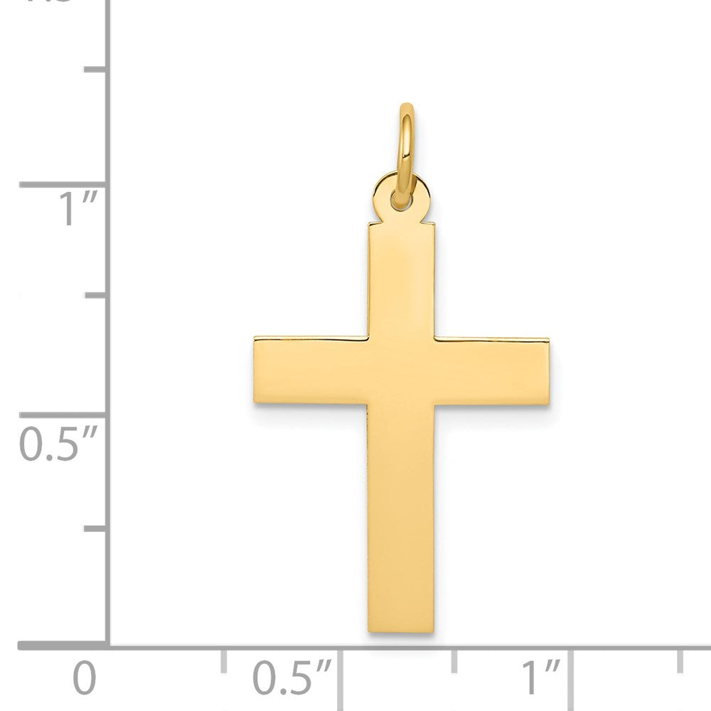 14k Yellow Gold 16 mm Polished Cross Pendant (0.71 grams)