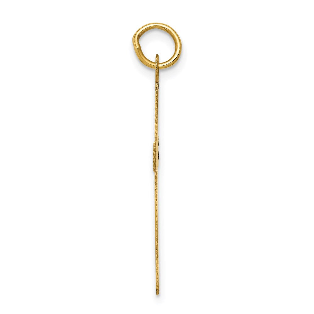14k Yellow Gold 14 mm Polished Cross Pendant (0.65 grams)