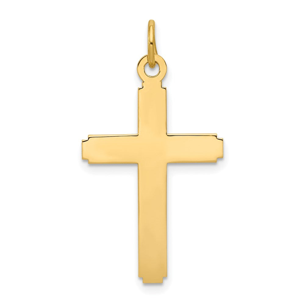 14k Yellow Gold 14 mm Polished Cross Pendant (0.65 grams)