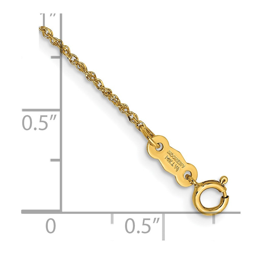 14K 1.1mm Ropa Chain Bracelet (0.45 grams)