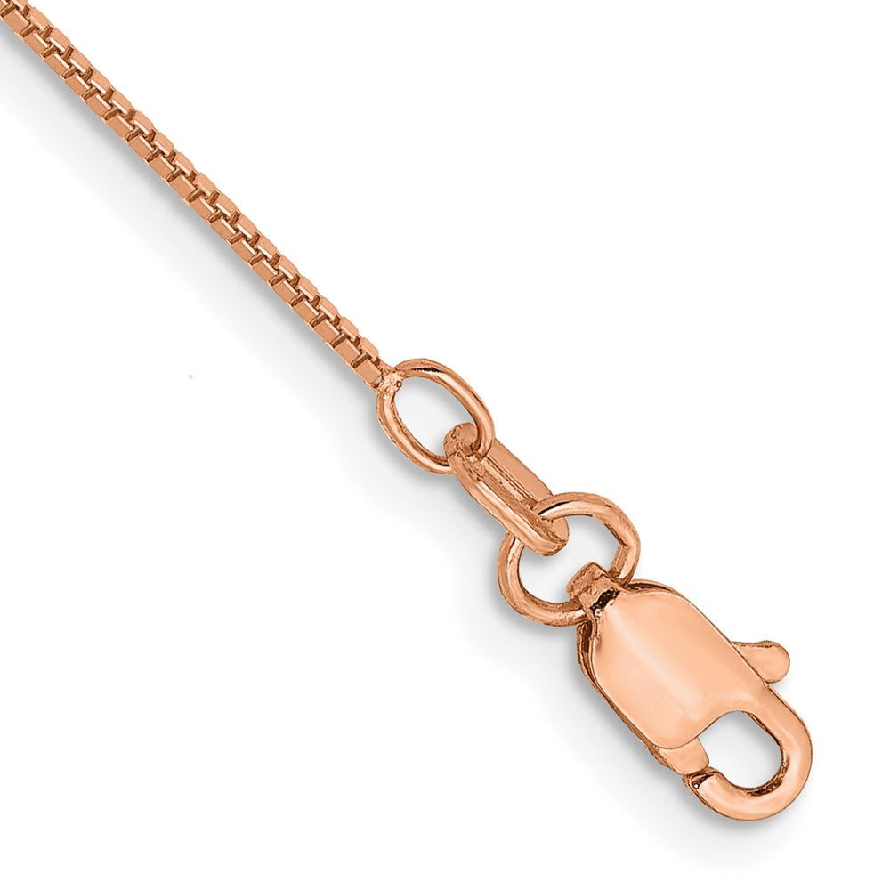 14k Rose Gold .70mm Box Chain Bracelet (1.30 grams)