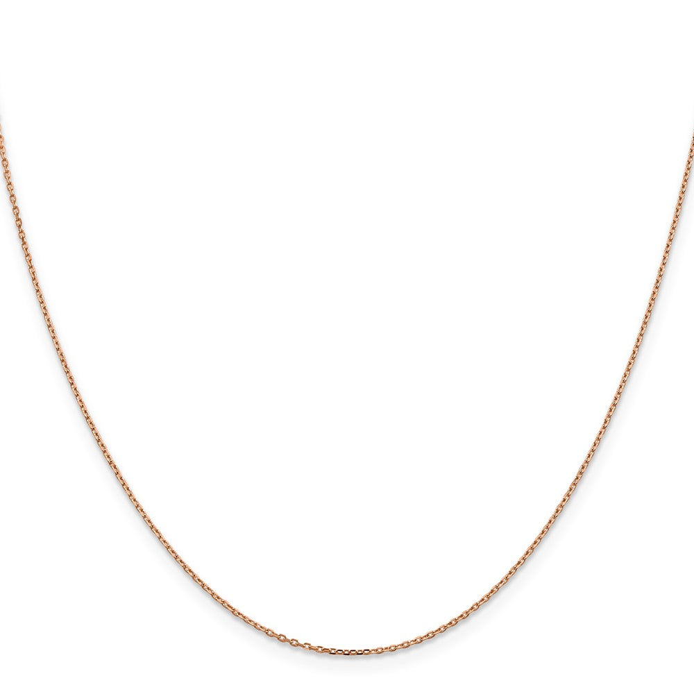 14k Rose Gold 1.0mm D/C Cable Chain (1.46 grams)