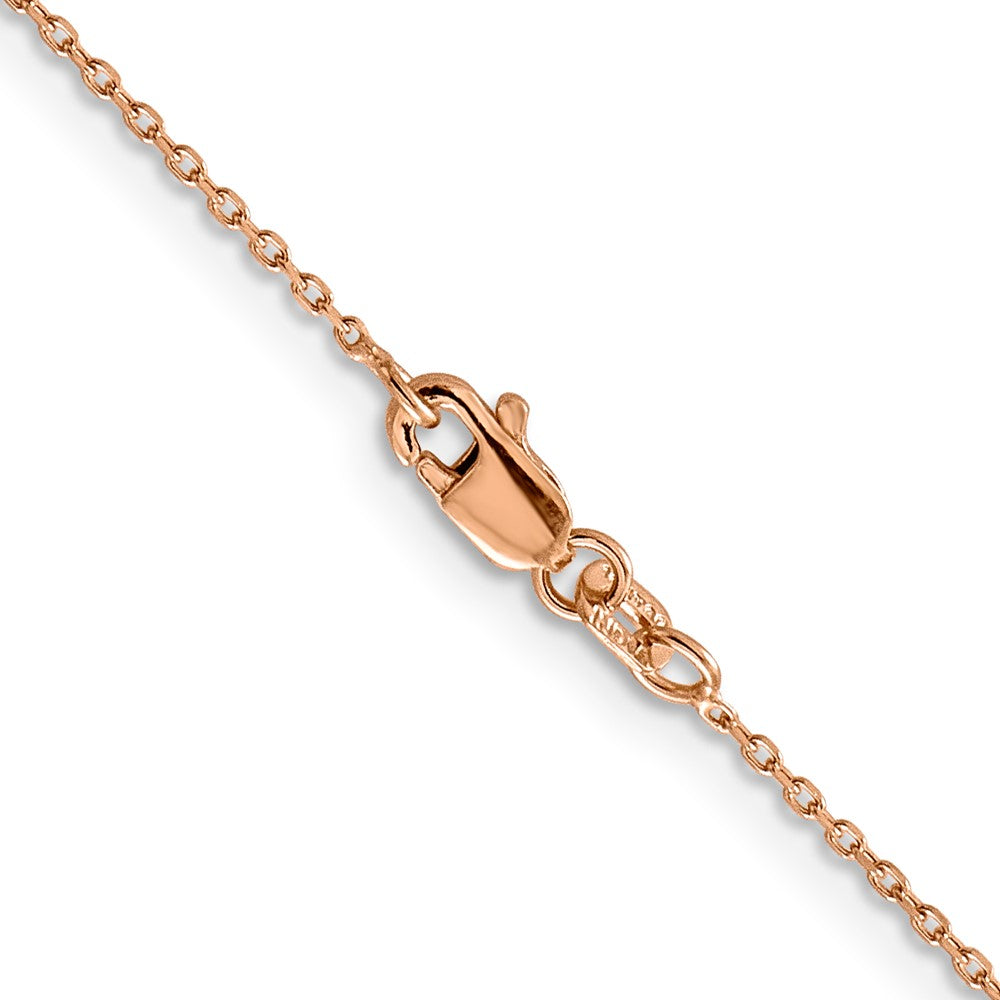 14k Rose Gold 1.0mm D/C Cable Chain (1.46 grams)