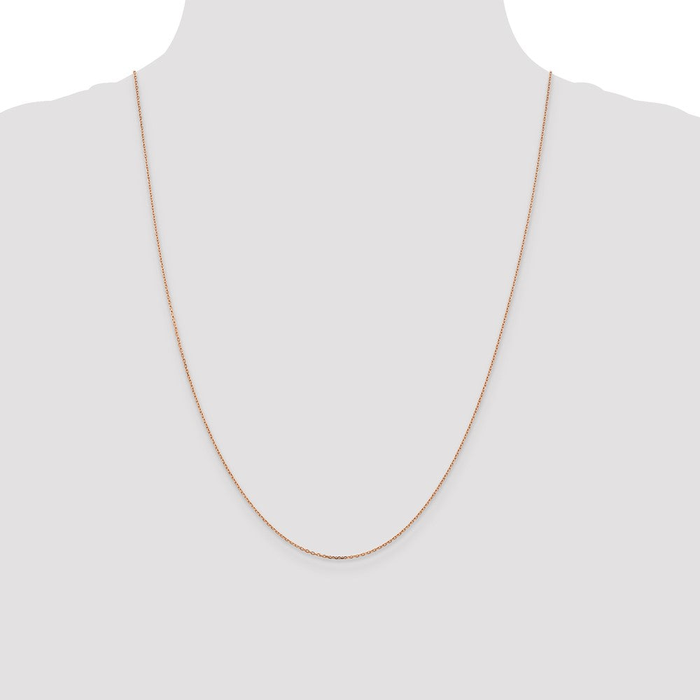14k Rose Gold 1.0mm D/C Cable Chain (1.46 grams)