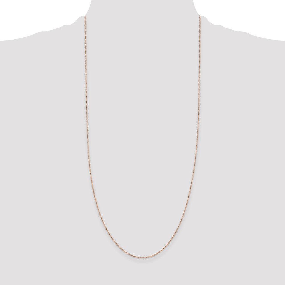 14k Rose Gold 1.0mm D/C Cable Chain (1.46 grams)