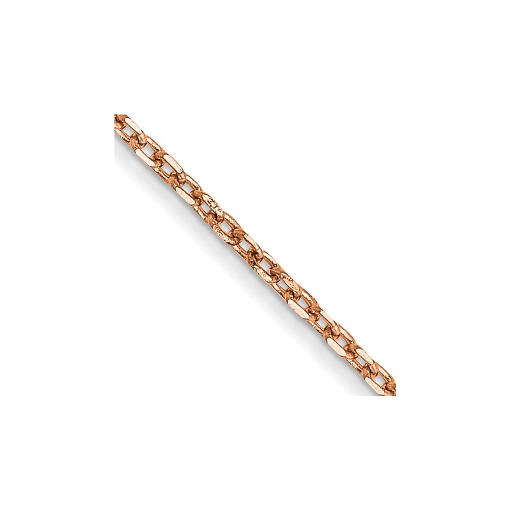 14k Rose Gold 1.0mm D/C Cable Chain (1.46 grams)