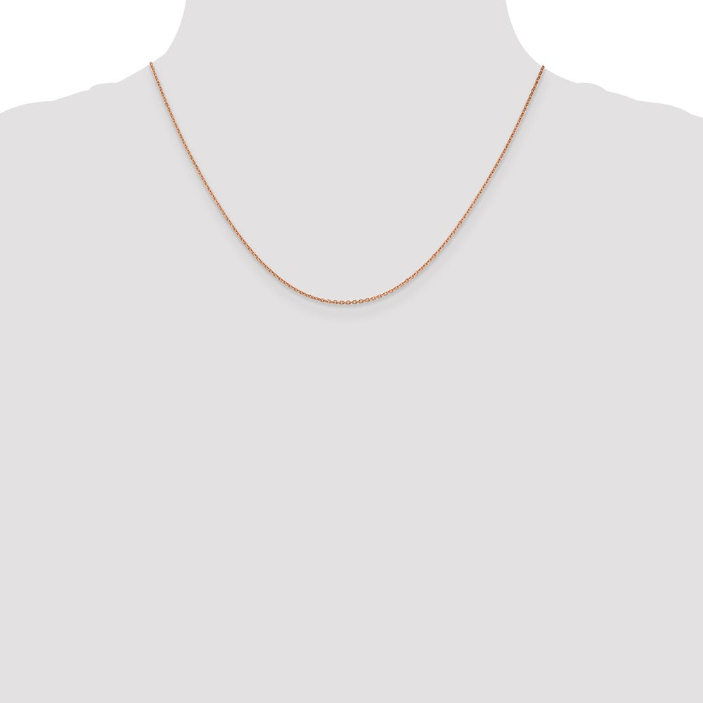 14k Rose Gold 1.4mm D/C Cable Chain (2.49 grams)