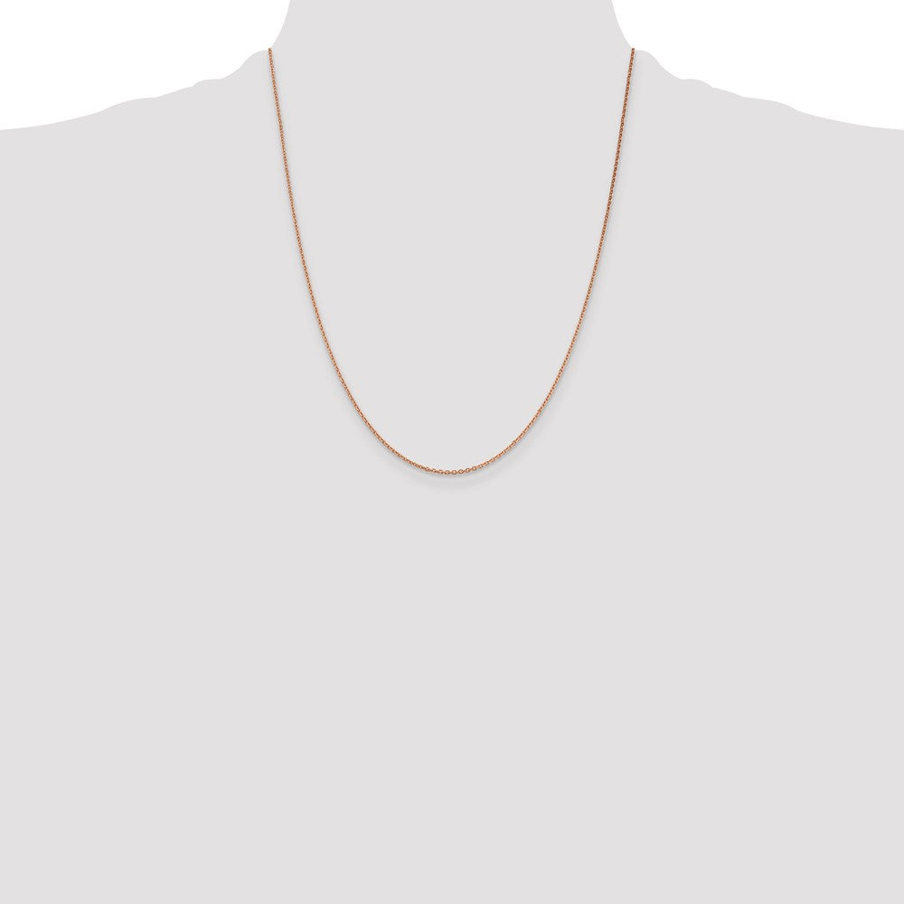 14k Rose Gold 1.4mm D/C Cable Chain (2.49 grams)