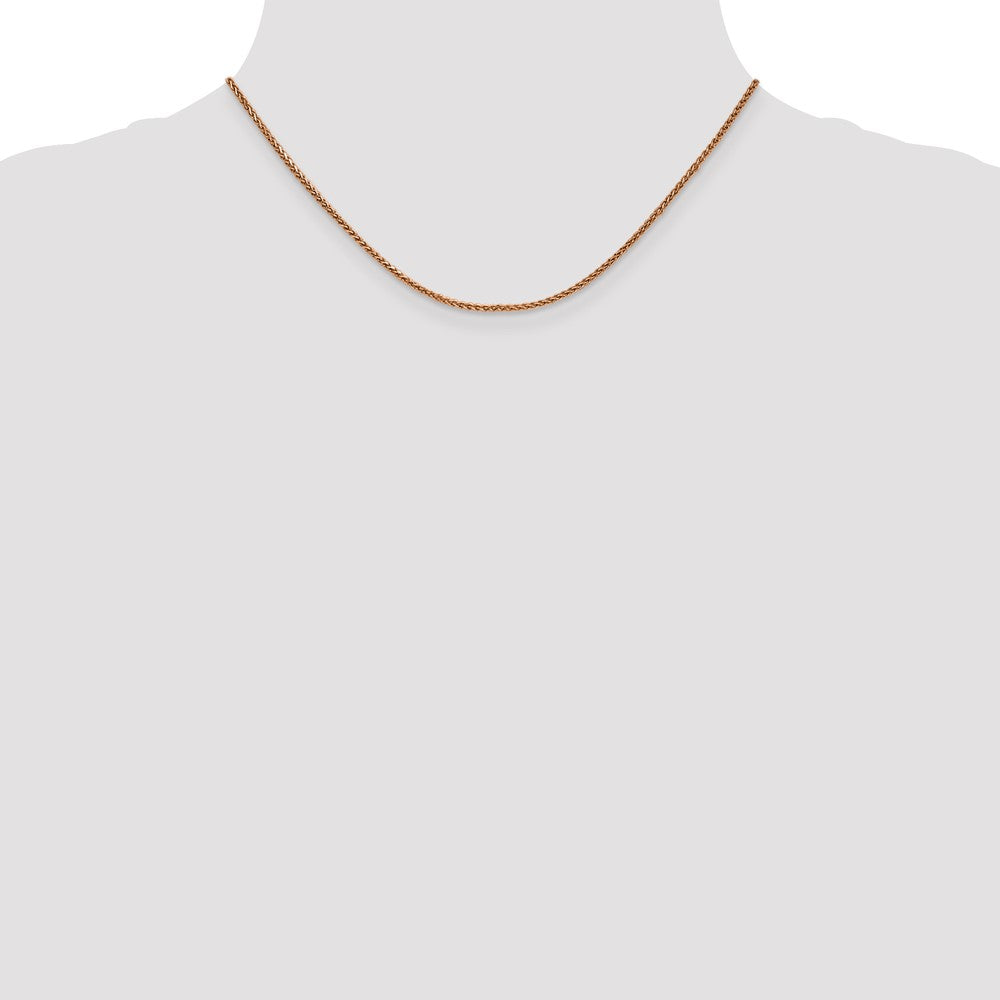 14k Rose Gold 1.7mm D/C Spiga Chain (4.53 grams)