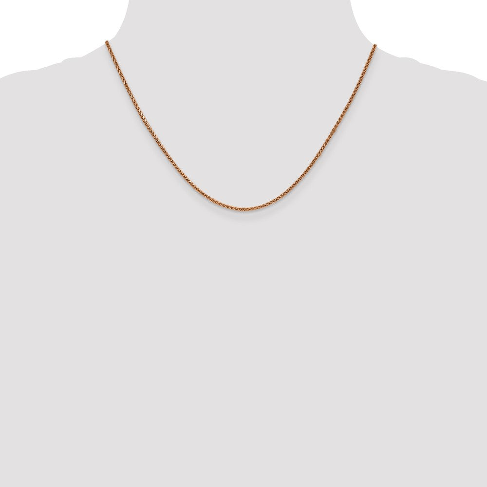 14k Rose Gold 1.7mm D/C Spiga Chain (4.53 grams)