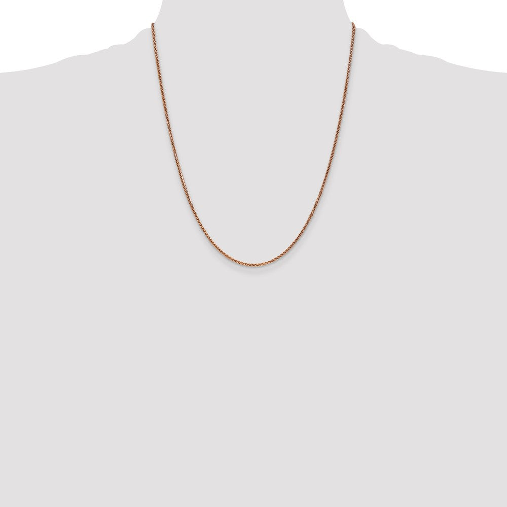 14k Rose Gold 1.7mm D/C Spiga Chain (4.53 grams)