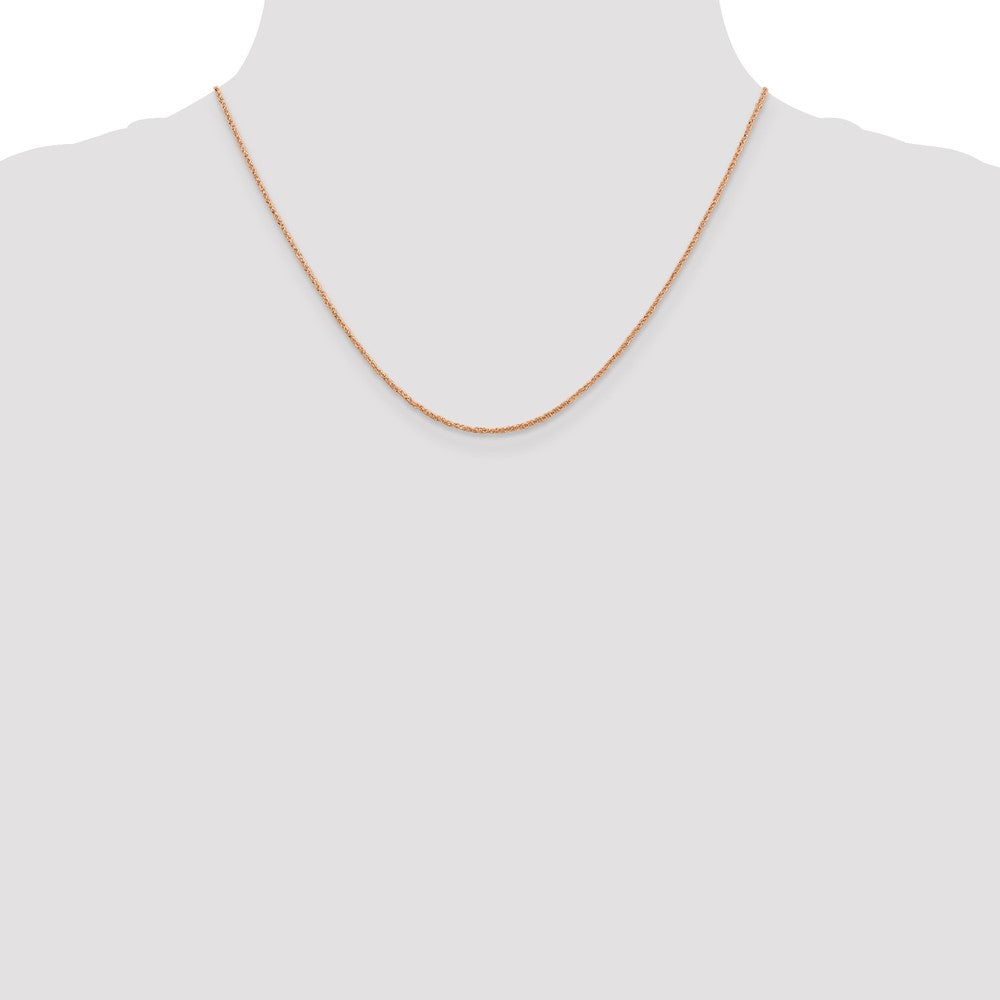 14K Rose Gold 1.1mm Ropa Chain (1.28 grams)