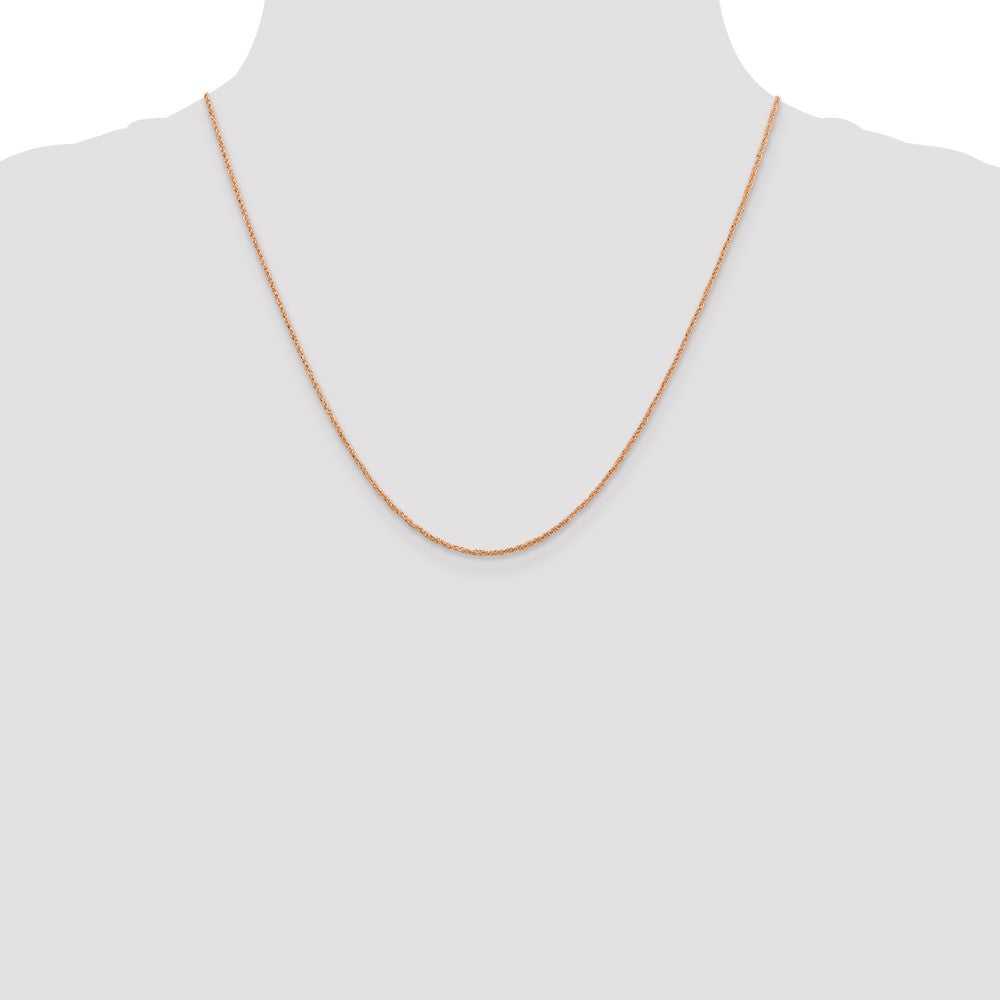 14K Rose Gold 1.1mm Ropa Chain (1.28 grams)