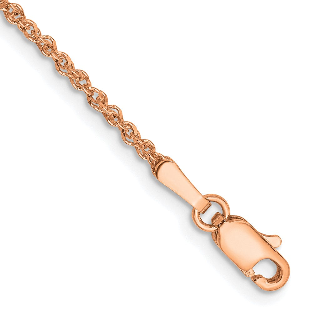 14K Rose Gold 1.7mm Ropa Chain Bracelet (1.45 grams)