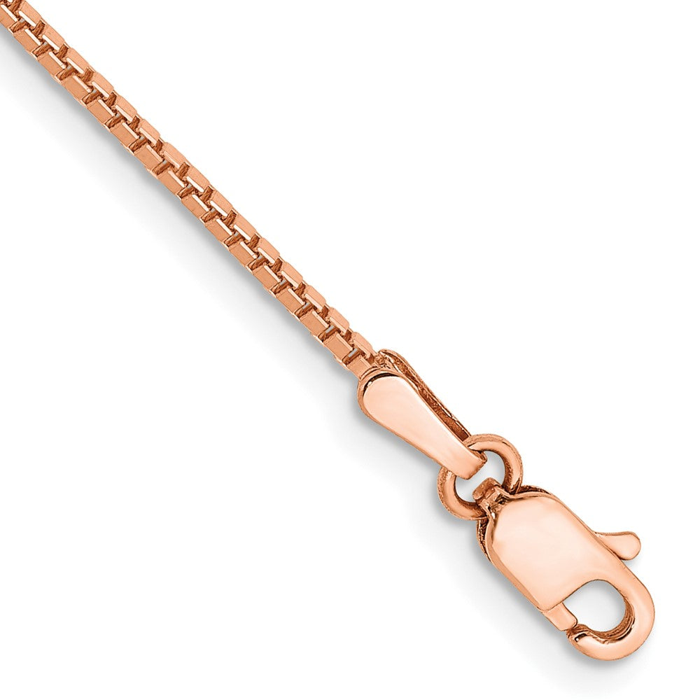 14k Rose Gold 1.10mm Box Chain Bracelet (1.86 grams)