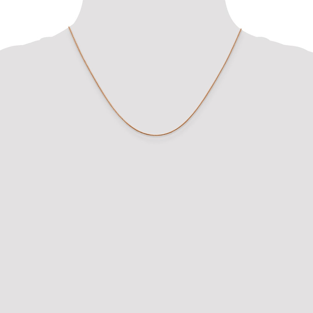 14k Rose Gold .85mm D/C Spiga Chain (1.37 grams)