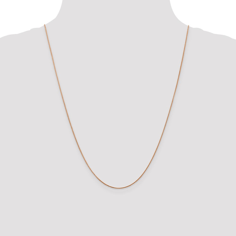 14k Rose Gold .85mm D/C Spiga Chain (1.37 grams)