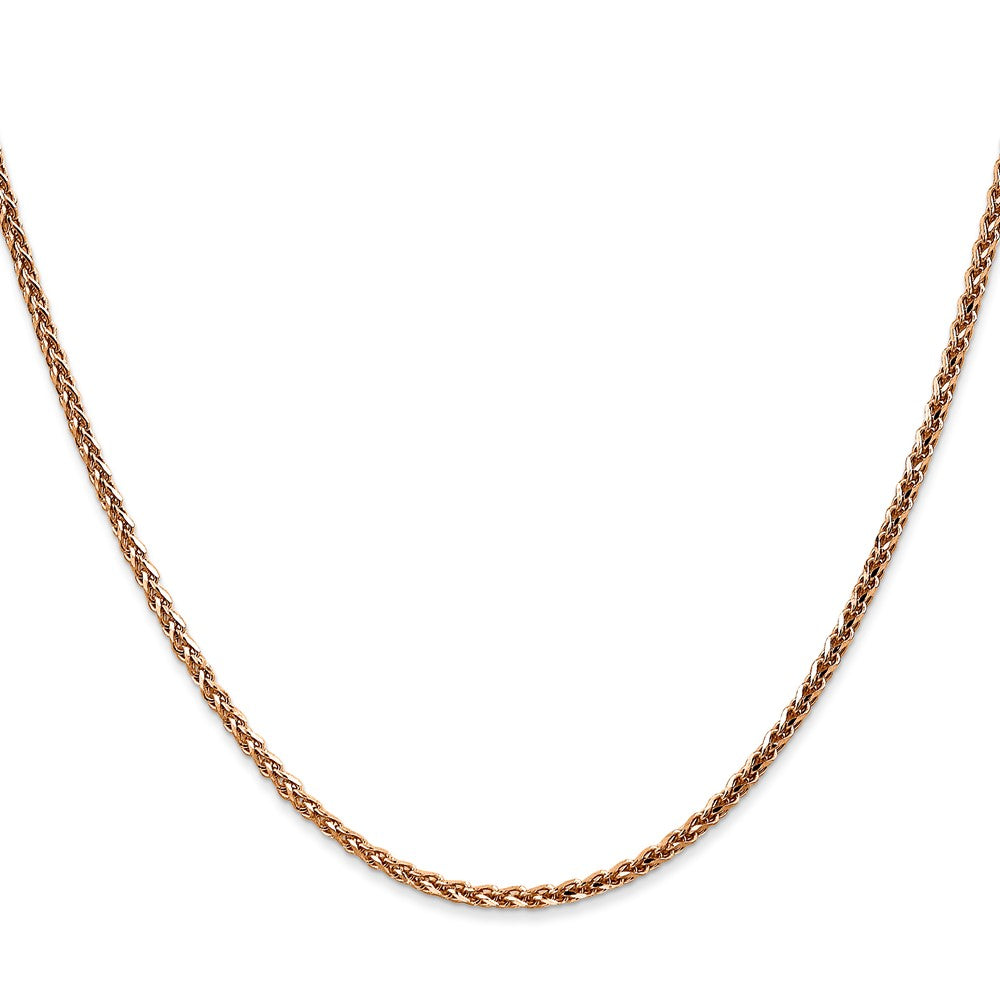 14k Rose Gold 2.1mm D/C Spiga Chain (6.95 grams)