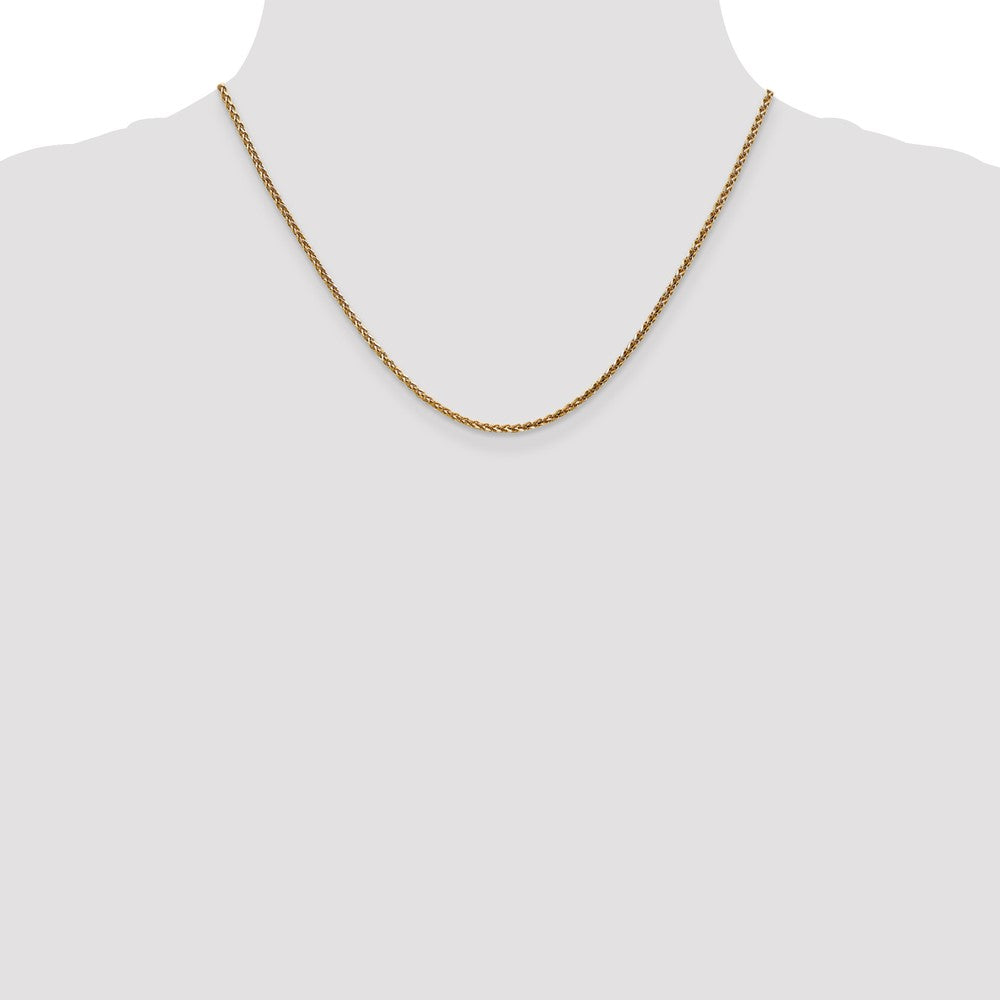 14k Rose Gold 2.1mm D/C Spiga Chain (6.95 grams)