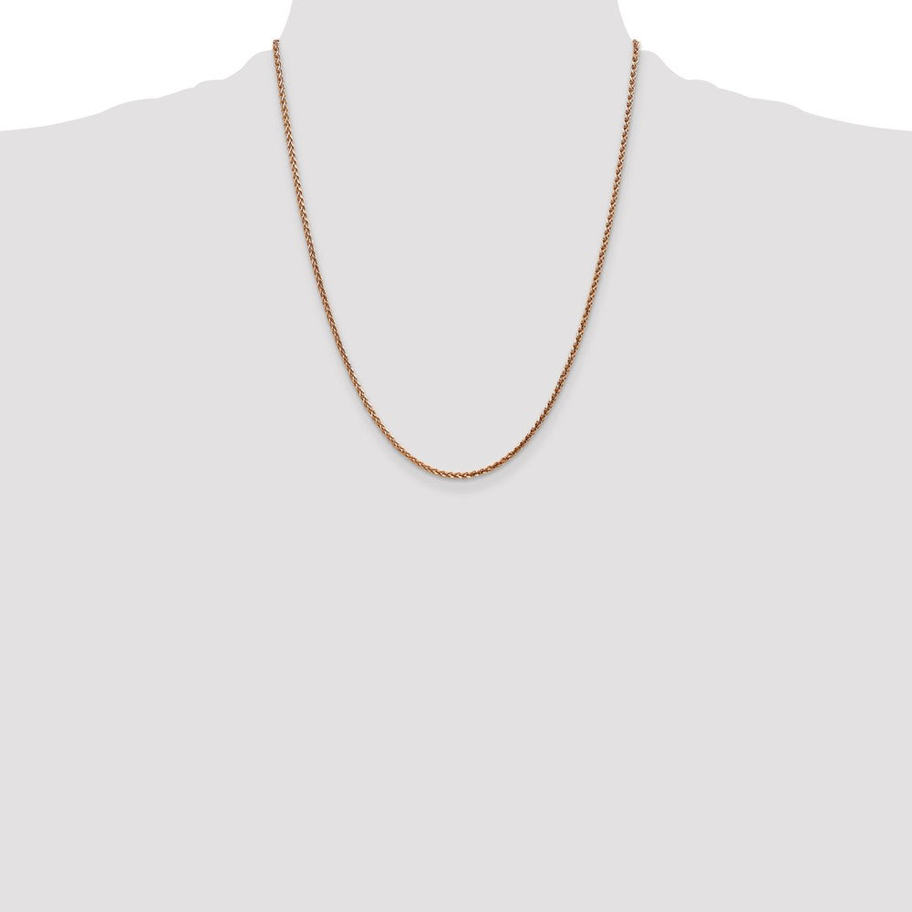 14k Rose Gold 2.1mm D/C Spiga Chain (6.95 grams)