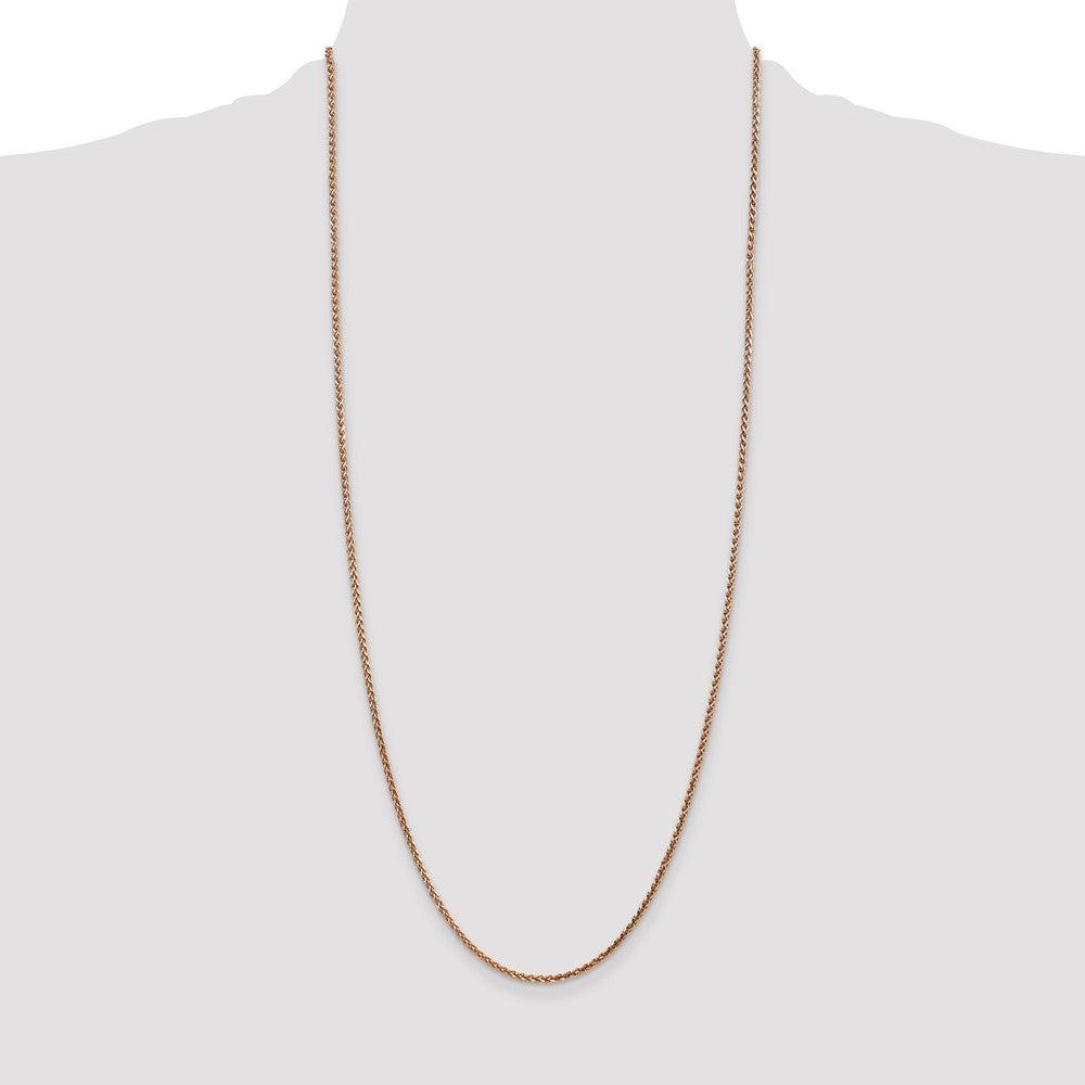 14k Rose Gold 2.1mm D/C Spiga Chain (6.95 grams)
