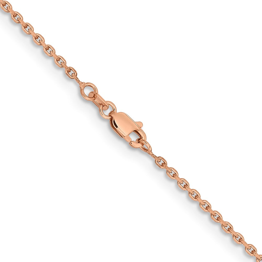 14k Rose Gold 1.8m D/C Cable Chain (3.98 grams)