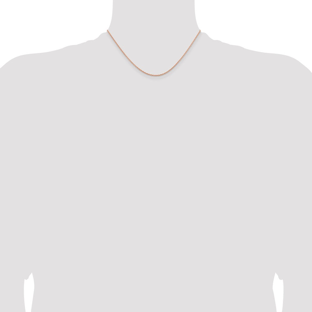 14k Rose Gold 1.8m D/C Cable Chain (3.98 grams)