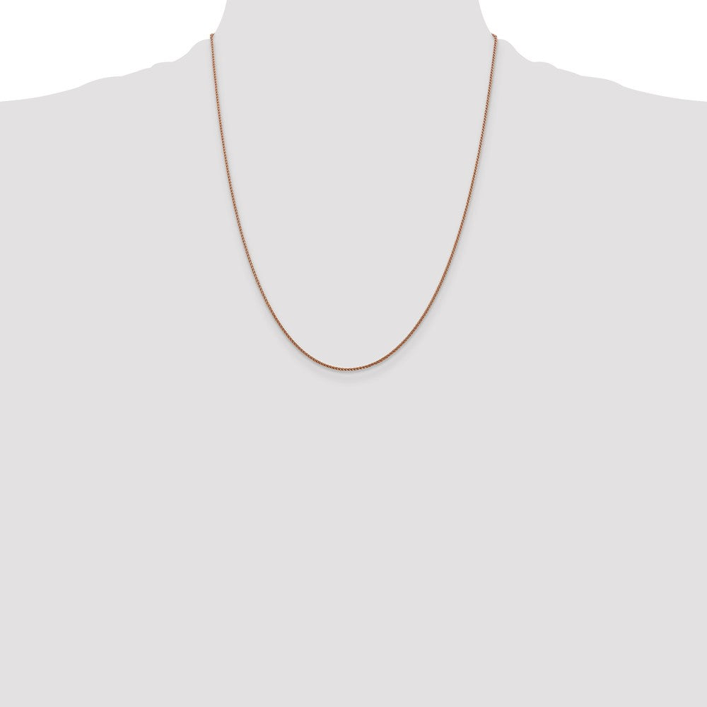 14k Rose Gold 1.05mm D/C Spiga Chain (2.02 grams)